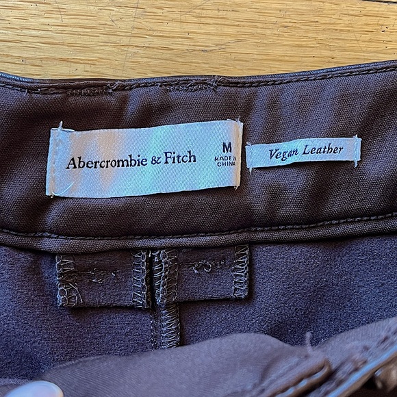 Abercrombie & Fitch Faux Leather Shorts In Brown - Picture 5 of 10